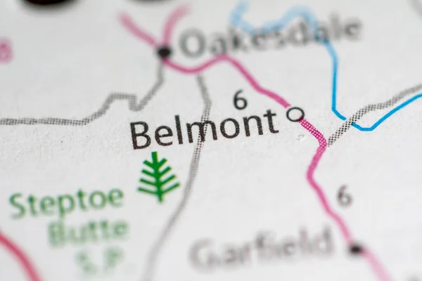 Det Belmont Washington Usa Karta — Stockfoto