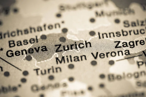 Zürich Schweiz Kartographie Illustration Karte — Stockfoto