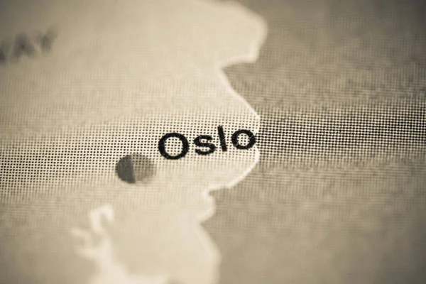 Oslo Norsko Kartografie Ilustrace Geografie Mapa — Stock fotografie