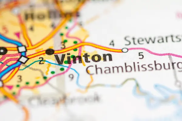 Vinton Virginia Usa Road Map Concept — Stock Photo, Image