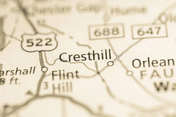 Cresthill Virginia Abd Yol Haritası Konsepti — Stok fotoğraf