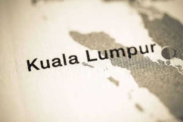 Kuala Lumpur Malásia Cartografia Ilustração Mapa Geografia — Fotografia de Stock