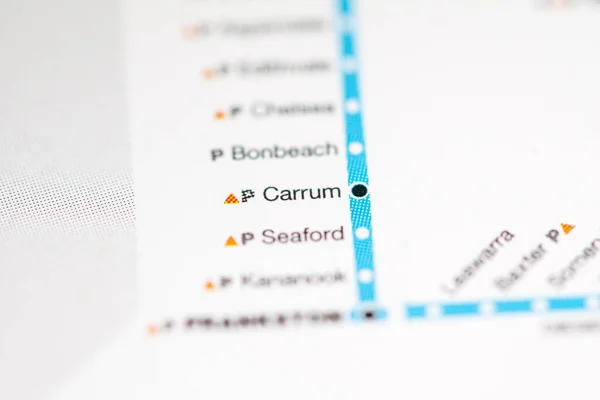 Estación Carrum Mapa Del Metro Melbourne —  Fotos de Stock