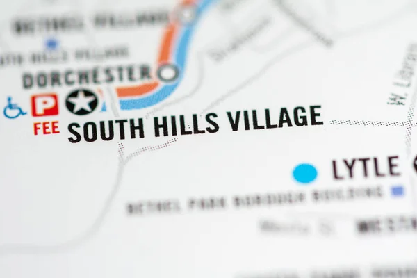 South Hills Village Station. Pittsburgh Metro map.