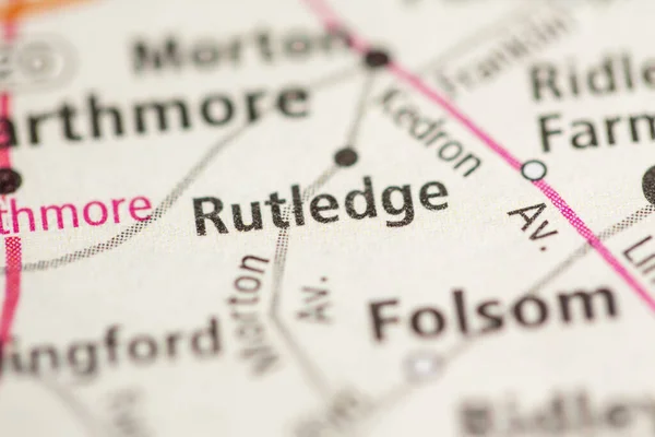 Rutledge Pennsylvania Stati Uniti Concetto Road Map — Foto Stock