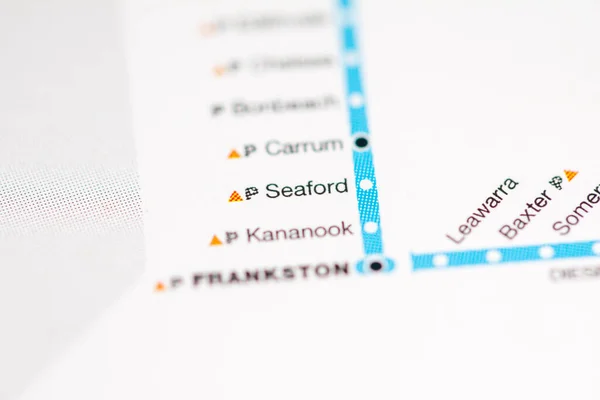 Het Seaford Station Metrokaart Melbourne — Stockfoto