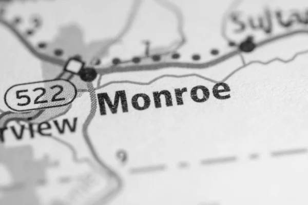 Monroe Washington Abd Haritası — Stok fotoğraf
