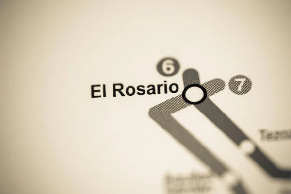 Stacja Rosario Meksyk Mapa Metra — Zdjęcie stockowe