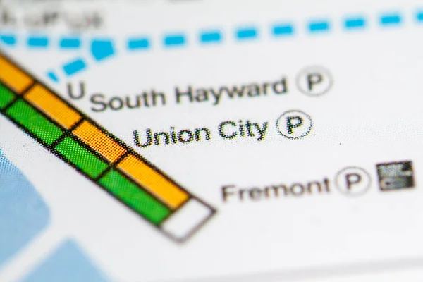 Union City Station Mapa Metro São Francisco — Fotografia de Stock