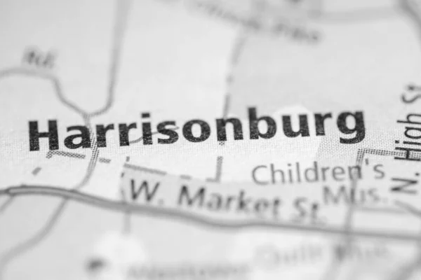 Harrisonburg Virginia Abd Yol Haritası Konsepti — Stok fotoğraf