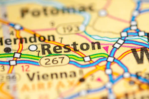 Reston Virginia Usa Road Map Concept — Foto Stock