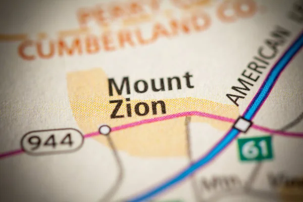 Mount Zion. Pennsylvania. USA map