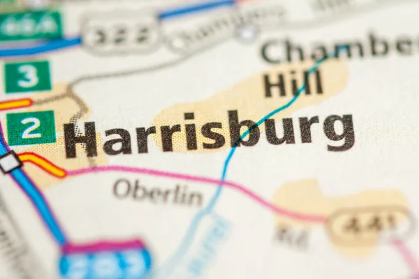 Harrisburg Pennsylvania Usa Karta — Stockfoto