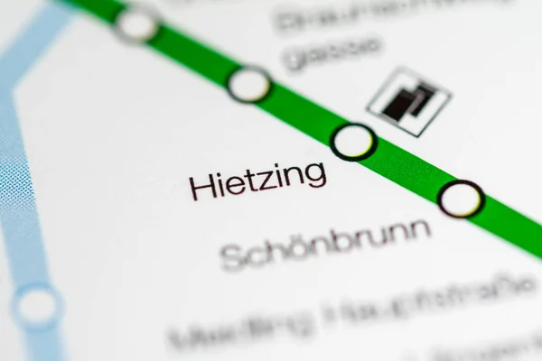 Stazione Hietzing Mappa Della Metropolitana Vienna — Foto Stock