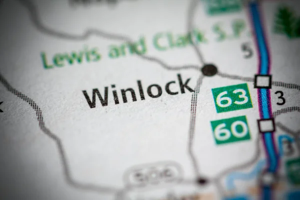 Winlock Washington Mapa Estradas Estados Unidos — Fotografia de Stock