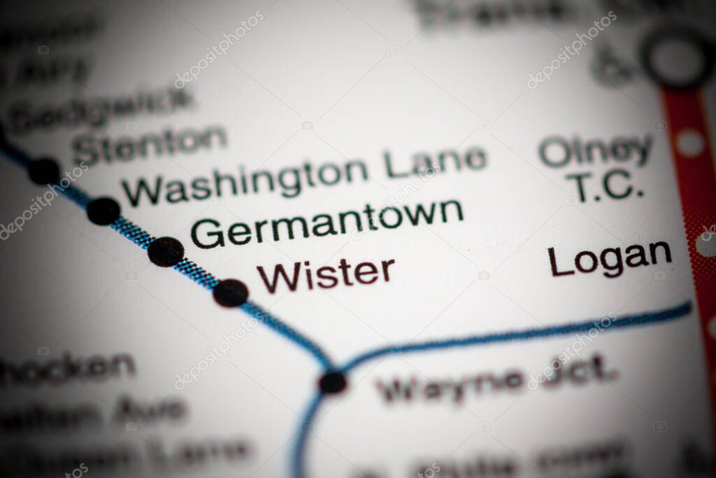 Germantown Station. Philadelphia Metro map.