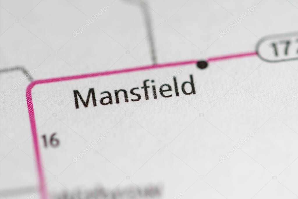 Mansfield. Washington. USA road map