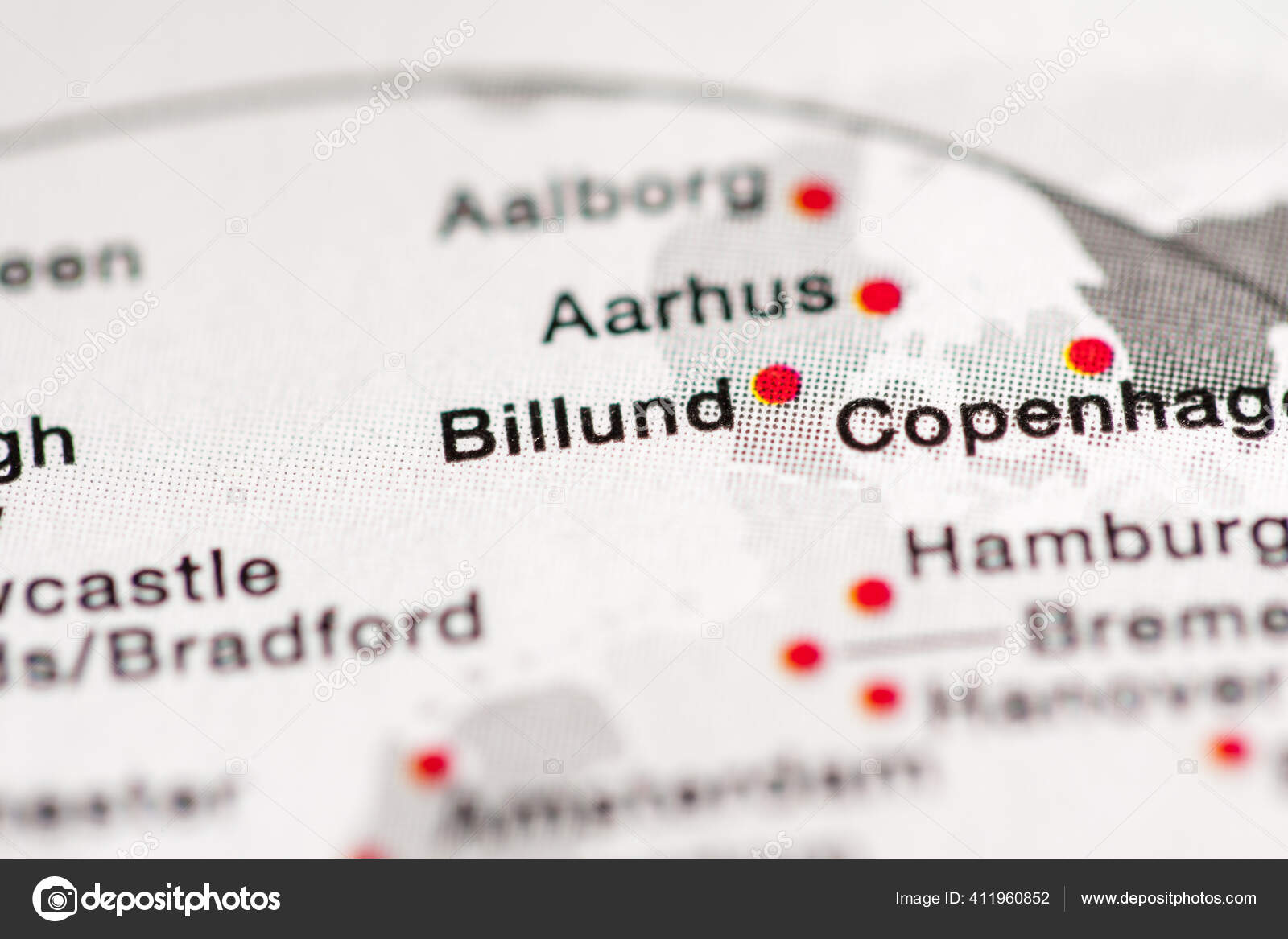 Billund Denmark Cartography Geography Map Stock Photo by 