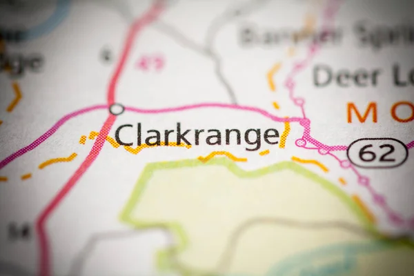 Clarkrange Det Tennessee Usa Karta — Stockfoto