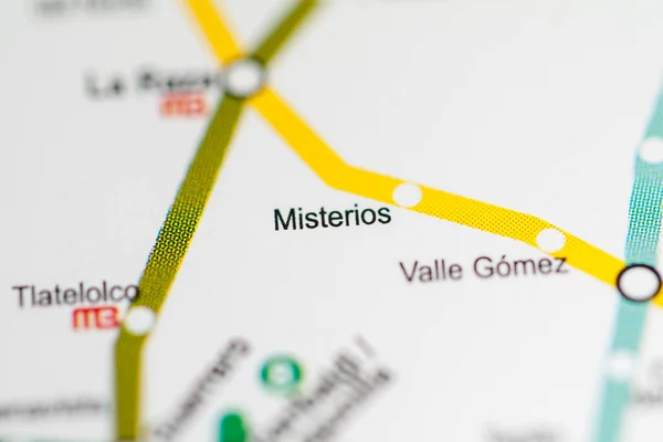 Estação Misterios Mapa Metrô Cidade México — Fotografia de Stock