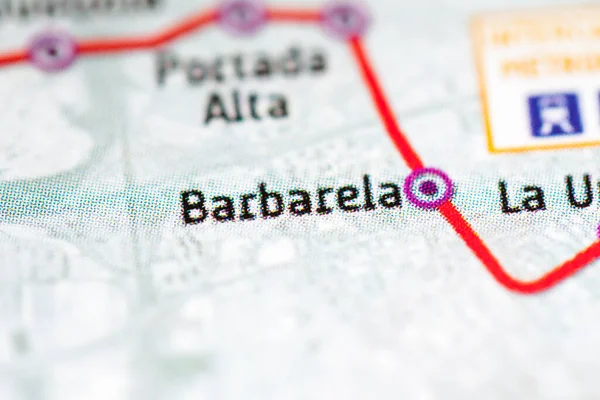 Estación Barbarela Mapa Del Metro Málaga — Foto de Stock