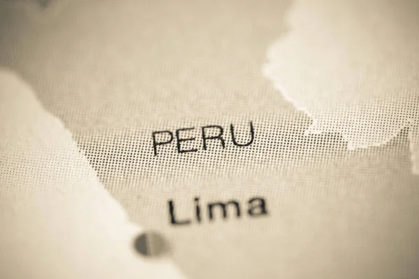Mapa Ilustrativo Cartografía Perú — Foto de Stock