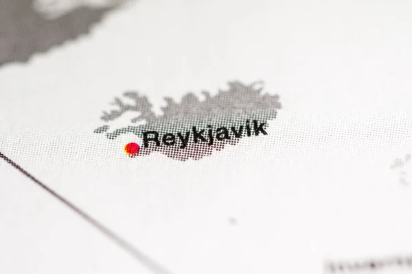 Reykjavik Islande Cartographie Carte Géographique — Photo