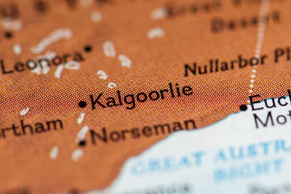 Kalgoorlie Australia Sulla Mappa Geografica — Foto Stock