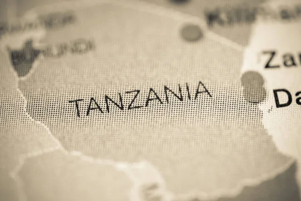 Tanzania Cartografía Ilustración Mapa Geográfico — Foto de Stock