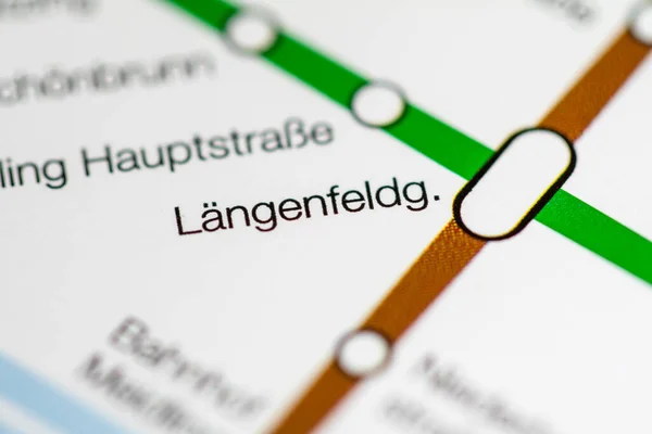 Langenfeldgasse駅 ウィーン地下鉄地図 — ストック写真