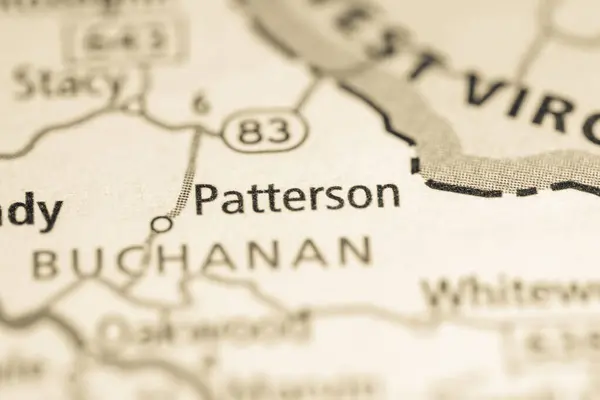 帕特森 弗吉尼亚 美国地图概念 — 图库照片