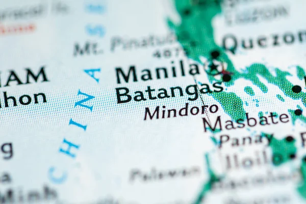 Batangas Filipinas Mapa Geográfico — Fotografia de Stock