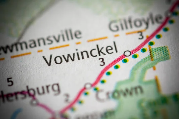 Vowinckel Pennsylvania Usa Map Concept — Stock Photo, Image