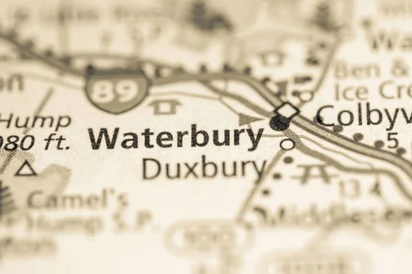 Waterbury Vermont Kaart Verenigde Staten — Stockfoto