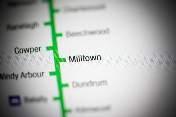 Milltown Stasyonu Dublin Metro Haritası — Stok fotoğraf