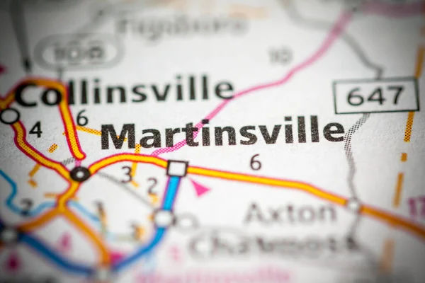 Martinsville Virginia Usa Färdplan — Stockfoto