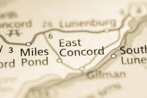 East Concord Vermont Eua Mapa — Fotografia de Stock