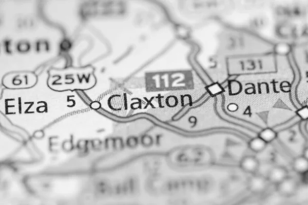 Κλάξτον Τενεσί Ηπα Έννοια Οδικού Χάρτη — Φωτογραφία Αρχείου