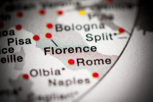 Florence, Italy cartography illustration map