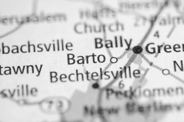Barto Pennsylvania Stati Uniti Concetto Road Map — Foto Stock