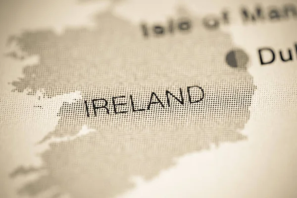 アイルランド地図イラスト 地理地図 — ストック写真