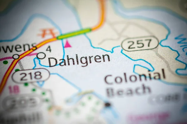 Dahlgren Virginia Usa Road Map Concept — Foto Stock