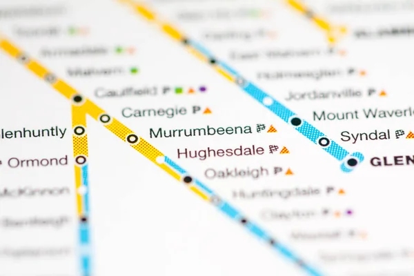 ムルムベナ駅 メルボルン地図 — ストック写真