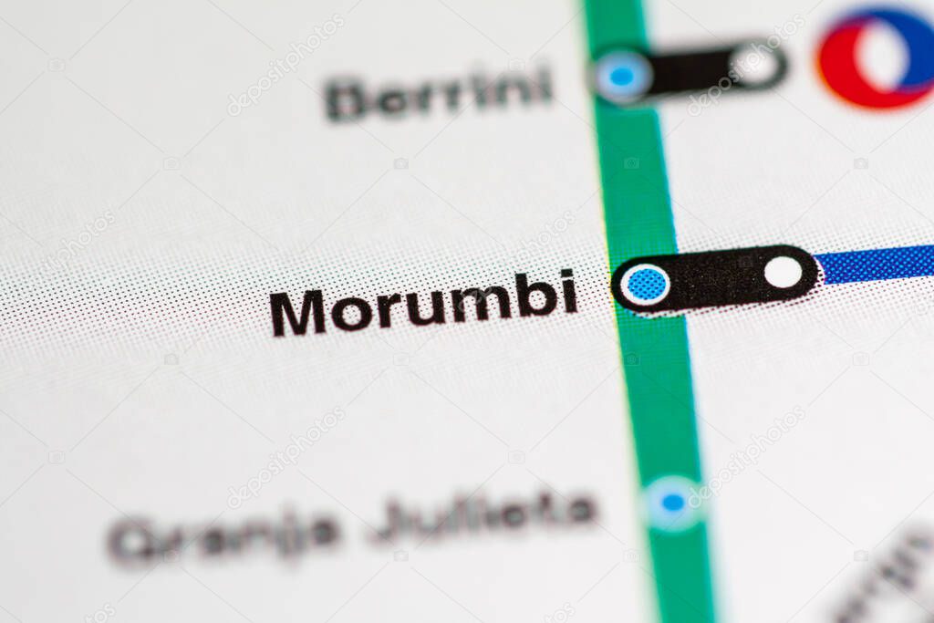 Morumbi Station. Sao Paolo Metro map.