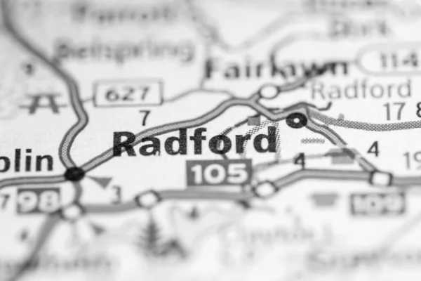 Radford Virginia Abd Yol Haritası Kavramı — Stok fotoğraf