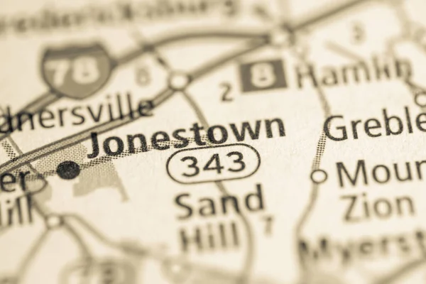 Jonestown Pensilvânia Eua Mapa — Fotografia de Stock