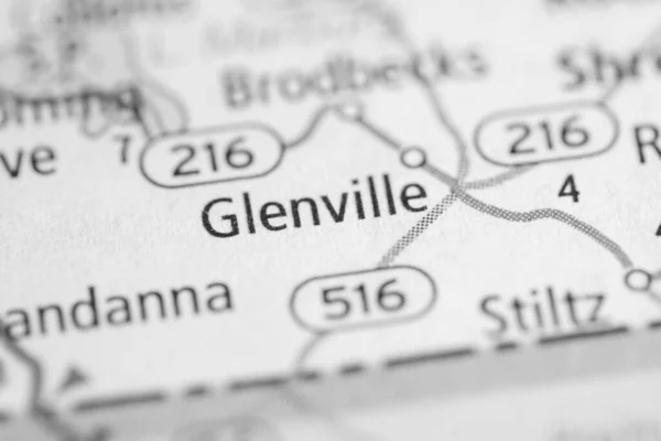 Met Glenville Pennsylvania Kaart Verenigde Staten — Stockfoto