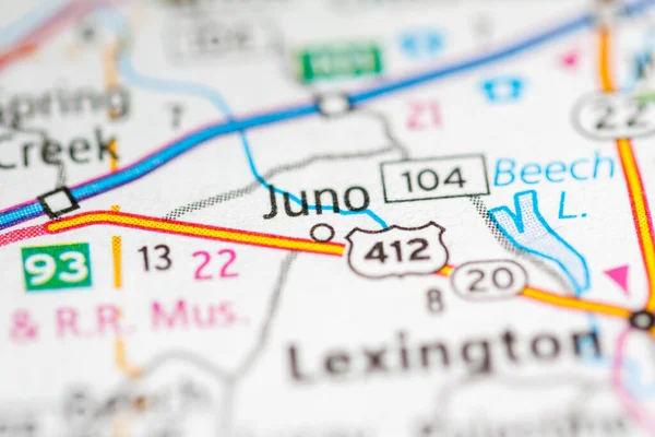 ジュノー テネシー州 アメリカロードマップの概念 — ストック写真