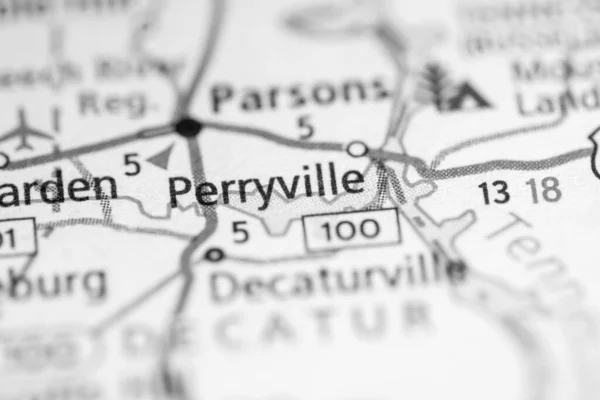 Perryville Tennessee Abd Yol Haritası Kavramı — Stok fotoğraf