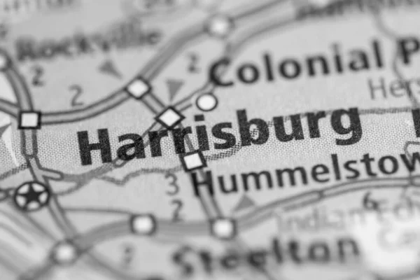 Harrisburg Pensilvanya Abd Haritası — Stok fotoğraf